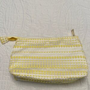 From Target MERONA Yellow & White Woven Zip Cosmetic or Clutch Purse